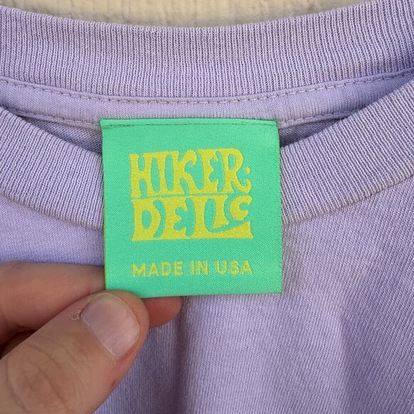 Hikerdelic Long Sleeve T-Shirt Lavender Men's Large Outdoor Gorpcore USA Hippie - Picture 2 of 8